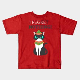 I regret nothing funny cat saying Kids T-Shirt